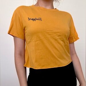 Vintage baby girl crop tee